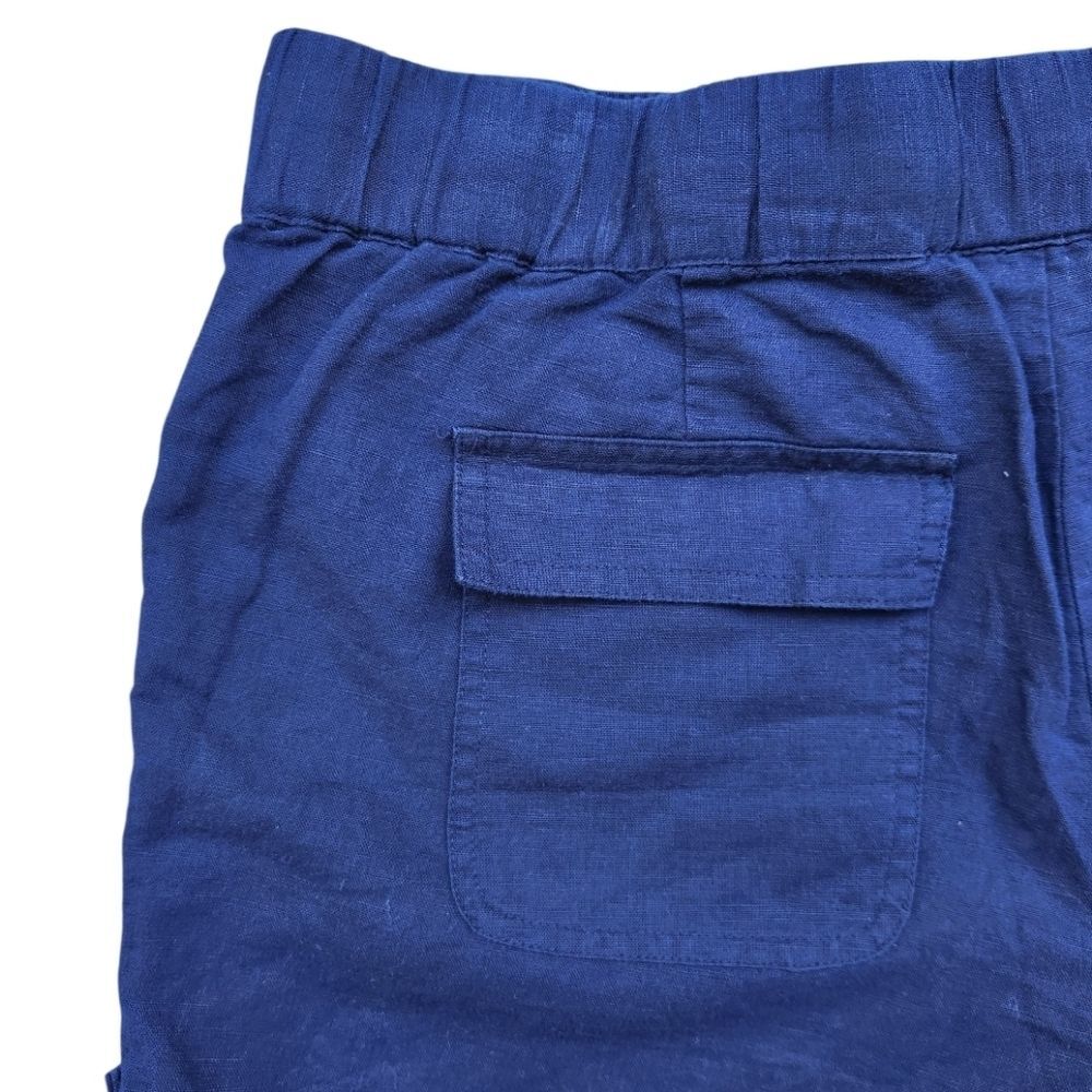 New York & Company Navy Blue Women's Cuffed Shorts Size Medium Elastic Waistband - Picture 9 of 13